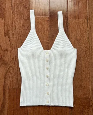 Aerie NWOT  Button Front Sweater Tank Top thumbnail 1