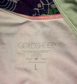 Gold Sheep Pastel Retro Sport Slim Fit One-Piece Swimsuit $80 NWOT L thumbnail 8