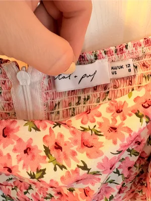 Petal & Pup Pink Floral Smocked Mini Dress thumbnail 8