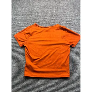 Live In The Moment Womens XS Burnt Orange Rust Short Sleeve Crop Top Baby Tee thumbnail 6