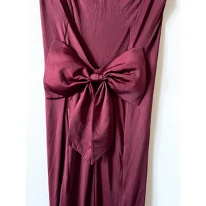 Oh Polly Midi sleeveless Bow detail Dress Burgundy Wine Size 4 thumbnail 5