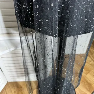 Shein mini dress black sparkle one shoulder sheer cocktail glam whimsigoth sz 1X thumbnail 7