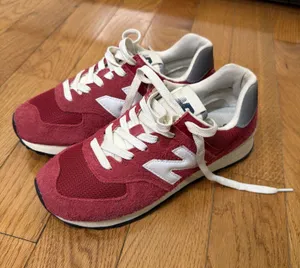 6.5 Women’s US Size New Balance 574 Core Pack - Burgundy Red Color thumbnail 1