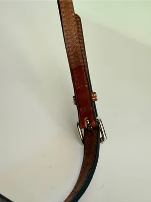 Dooney and Bourke Pebble Grain Crossbody Bag 2010s Midnight Blue Leather R264 thumbnail 15