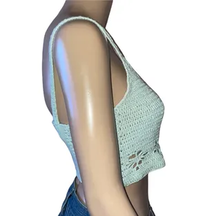 Free People Berkinette Crochet Bralette Crop Cami Top thumbnail 8