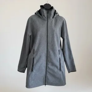 The North Face Women’s Wind Wall Jacket Coat Long Gray Missing Belt Sz L thumbnail 2
