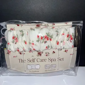 wild fable Floral Spa Headwrap Set - Blue & Cream Floral thumbnail 3