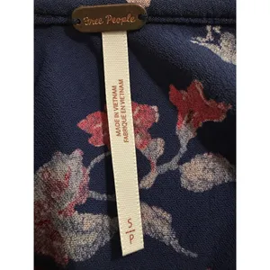 Free People Way The World Turns Floral Tie Front Blouse Top Boho Small thumbnail 6