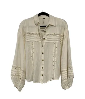 Free People Summer Stars Buttoned Top (S) thumbnail 1