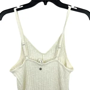 Roxy Ribbed Romper Cream Sleeveless V-Neck‎ Adjustable Straps Beach Casual Small thumbnail 6