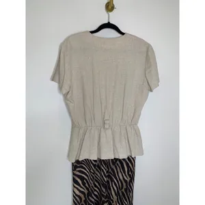 Studio I Mixed Print Safari Style Dress Zebra Print Skirt Sz Medium / Large thumbnail 10