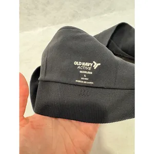 Old Navy Active Seamless Go-Dry Sports Bra Black Adjustable Strap Bralette Large thumbnail 5
