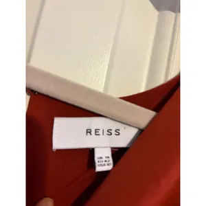REISS Gracie Pleat Detailed Midi Dress‎ Rust Orange US 10 thumbnail 6