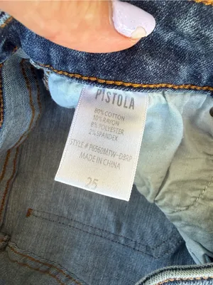 Pistola High Rise Distressed Skinny Jeans Women’s Size 25 Raw Hem Stretch Denim thumbnail 7
