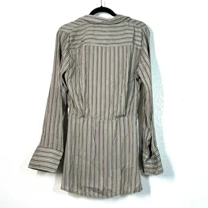 L Free People Wrap Top Arlo Wrap Satin Blouse office wear corporate Long Sleeve thumbnail 3