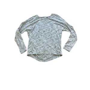 Lululemon Get Set L/S Top Womens M‎ Tiger Space Dye Black & White Open Back thumbnail 3