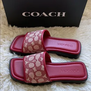 NWT COACH Florence "C" Logo Lug-Sole Slide-On Sandals thumbnail 3