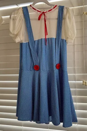 Roma Costume Dorothy Halloween Costume Blue Gingham Coquette Dress XXL thumbnail 1