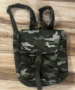 Pink Victoria’s Secret green camouflage small backpack thumbnail 1