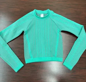 Fabletics Whitney Seamless Cropped Long Sleeve Workout Top Size X-Small thumbnail 1