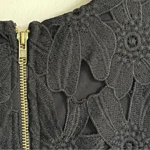 ASTR The Label Textured Crochet Lace‎ Floral Sheath Dress Sleeveless Black Sz S thumbnail 12