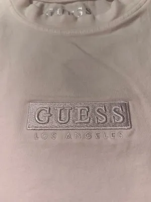 Guess White Embroidered Tank Top  thumbnail 2