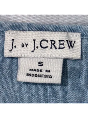 J. by J.Crew Women’s Small Chambray Blue Sleeveless Scallop Hem Top thumbnail 5