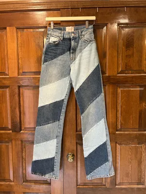 NWT REVICE DENIM 90's‎ Baby Candy Shop Jeans Size 25 Patchwork High Waist thumbnail 3
