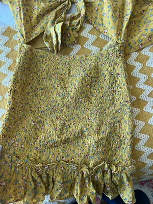Sabo Skirt Yellow Floral Mini Dress thumbnail 6