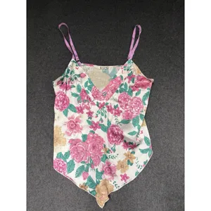 Free People top floral Cami asymmetrical spring‎ summer boho crop Small thumbnail 3