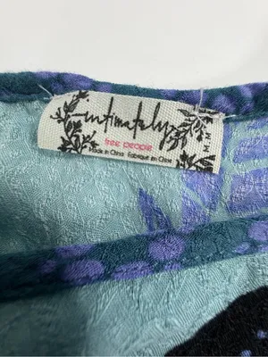 Free People Intimately Floral Mini Slip Dress Boho‎ Racerback Blue Womens XS thumbnail 3