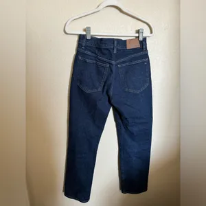 MADEWELL 90’s High‎ Rise Straight Size 26 in Norman Wash Dark Wash Blue thumbnail 8