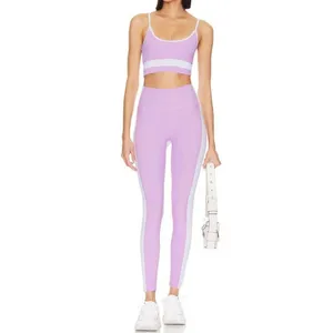NWT Beach Riot Color-Block Legging Orchid Bloom Purple White- Size XS thumbnail 2