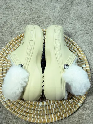 Crocs Women’s Classic Platform Fleece Lined Clogs in Bone Neutral 8 thumbnail 8