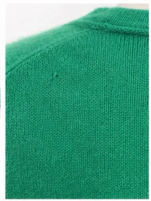 J.Crew 100% Cashmere Short Sleeve Sweater L Green Crewneck thumbnail 5