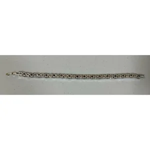 Silver Blue Sapphire Diamond Round Gemstone Tennis Bracelet Jewelry 💙 thumbnail 6
