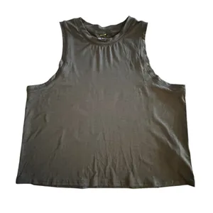 Quince Flowknit Breeze High-Neck Tank L Black Active Athleisure Basic Neutral thumbnail 1
