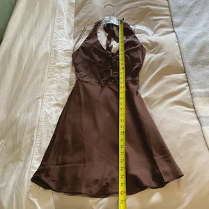 NEW Windsor Laced Up Luxe Satin Halter Mini Dress thumbnail 7