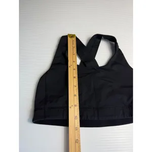 Lululemon Sports Bra Criss Cross Back Black‎ Athletic Workout Top size 6 thumbnail 2
