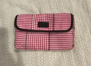 Lauren Ralph Lauren Pink and White Houndstooth Small Pouch/Clutch thumbnail 1