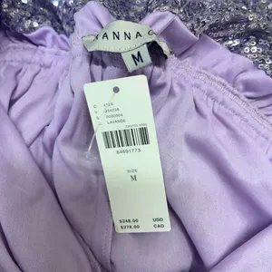 Anthropologie Ranna Gill lavender Sequin Jumpsuit‎ size medium NWT thumbnail 4