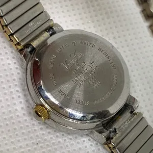Vanity fair women date watch vintage 23mm round two tone size 6.5” running thumbnail 7