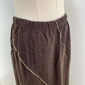 Vintage Brown Pinstripe Midi Skirt Y2K thumbnail 2