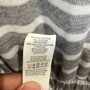 Lucky Brand Ruched Sleeveless Grey & White Stripe Maxi Dress Small #800 thumbnail 11