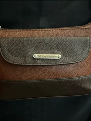 Stone Mountain Accessories Brown Two-Tone Leather Crossbody Bag thumbnail 7