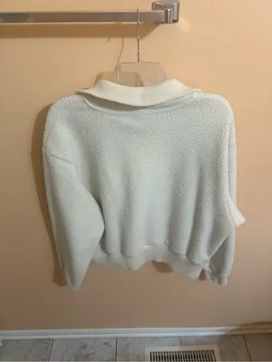 Varley Roselle Half-Zip Sweatshirt in White thumbnail 5