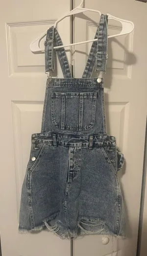 Pink Lily Overall Denim Dress thumbnail 1