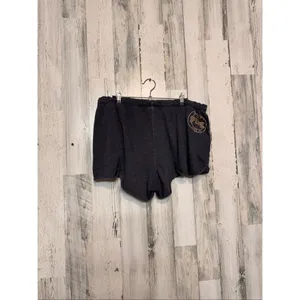 Victoria’s Secret PINK Lounge Shorts Women’s Large Black Scallop Hem Pocket Logo thumbnail 9