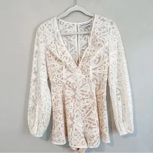 Finders Keepers Sofia Romper White Lace Bridal NEW Small thumbnail 4