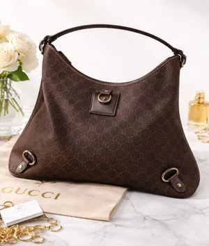 Gucci GG Canvas Abbey D-Ring Vintage Hobo Shoulder Bag thumbnail 1